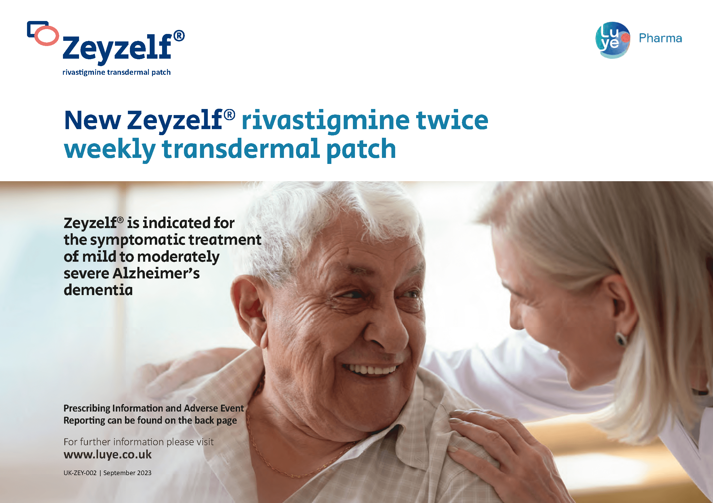 New Zeyzelf® rivastigmine twice weekly transdermal patch